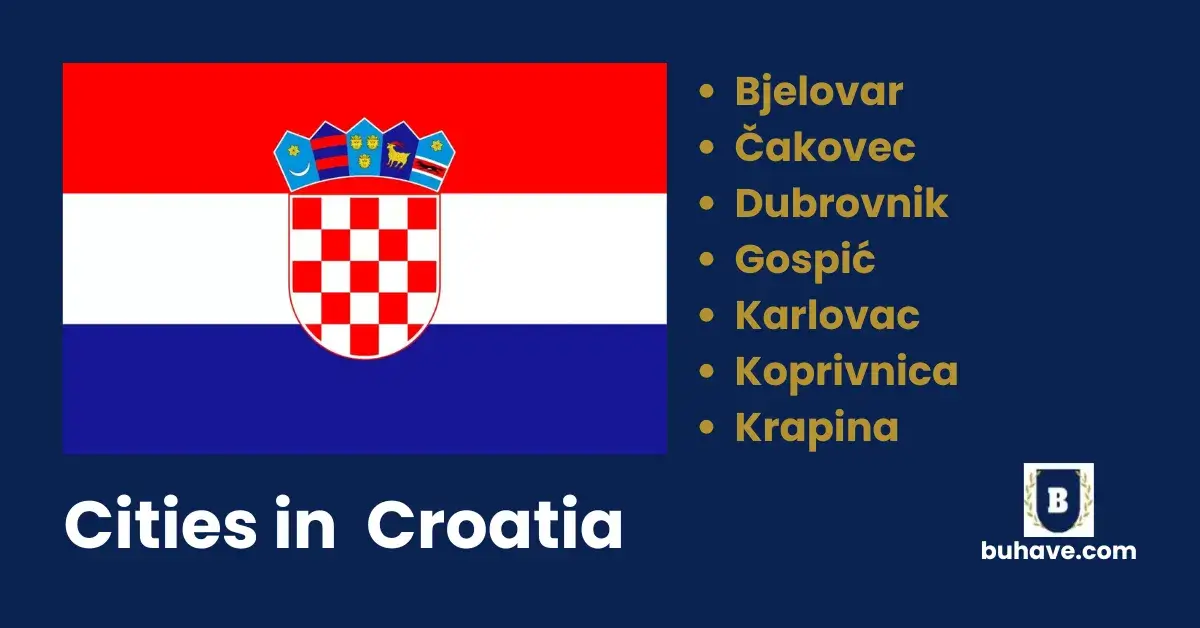 Cities in Croatia