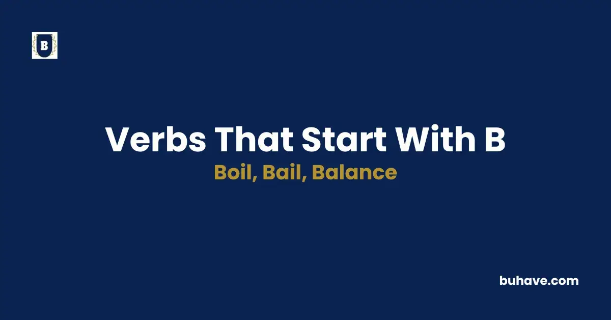 List of verbs that start with b