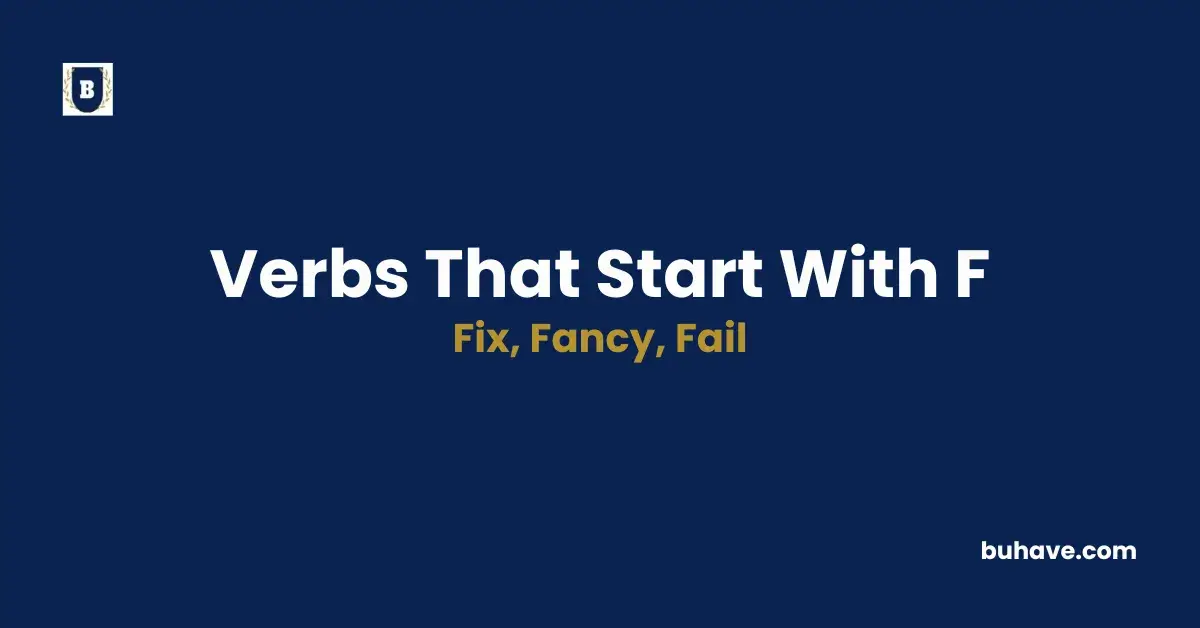 List of verbs that start with f