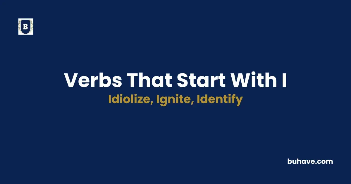 List of verbs that start with i