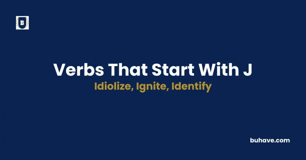 List of verbs that start with j