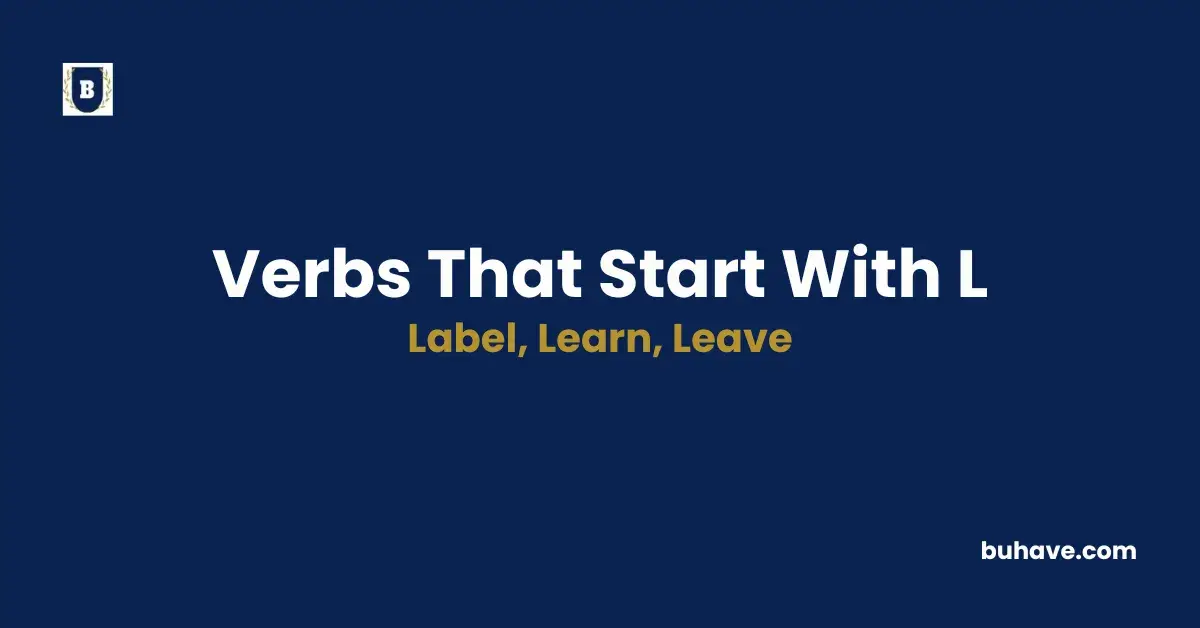 List of verbs that start with l