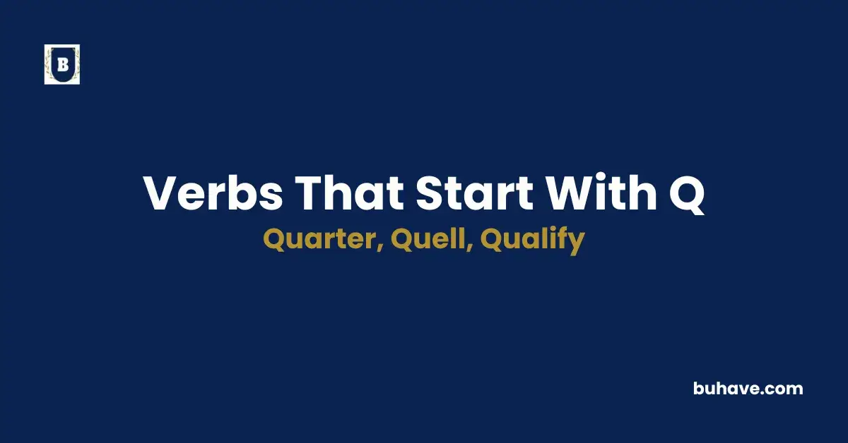 List of verbs that start with q