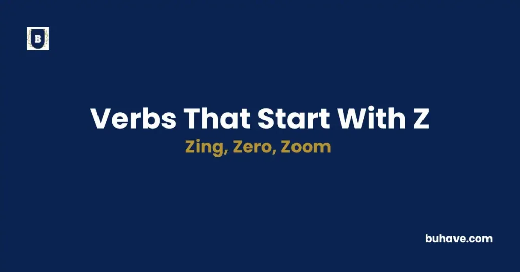 List of verbs that start with z