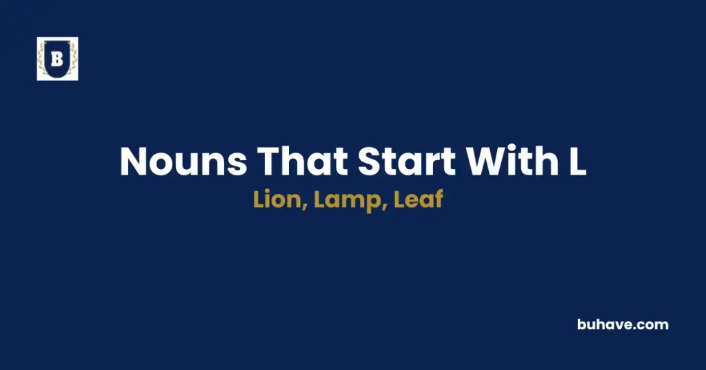 Nouns that start with l