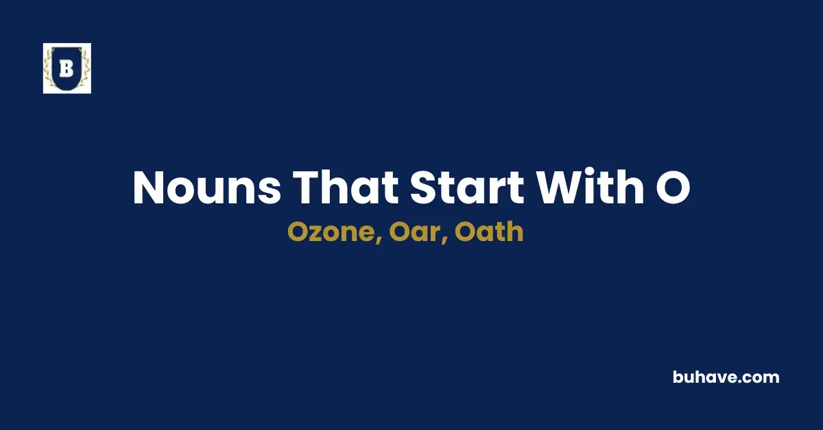 Nouns that start with o