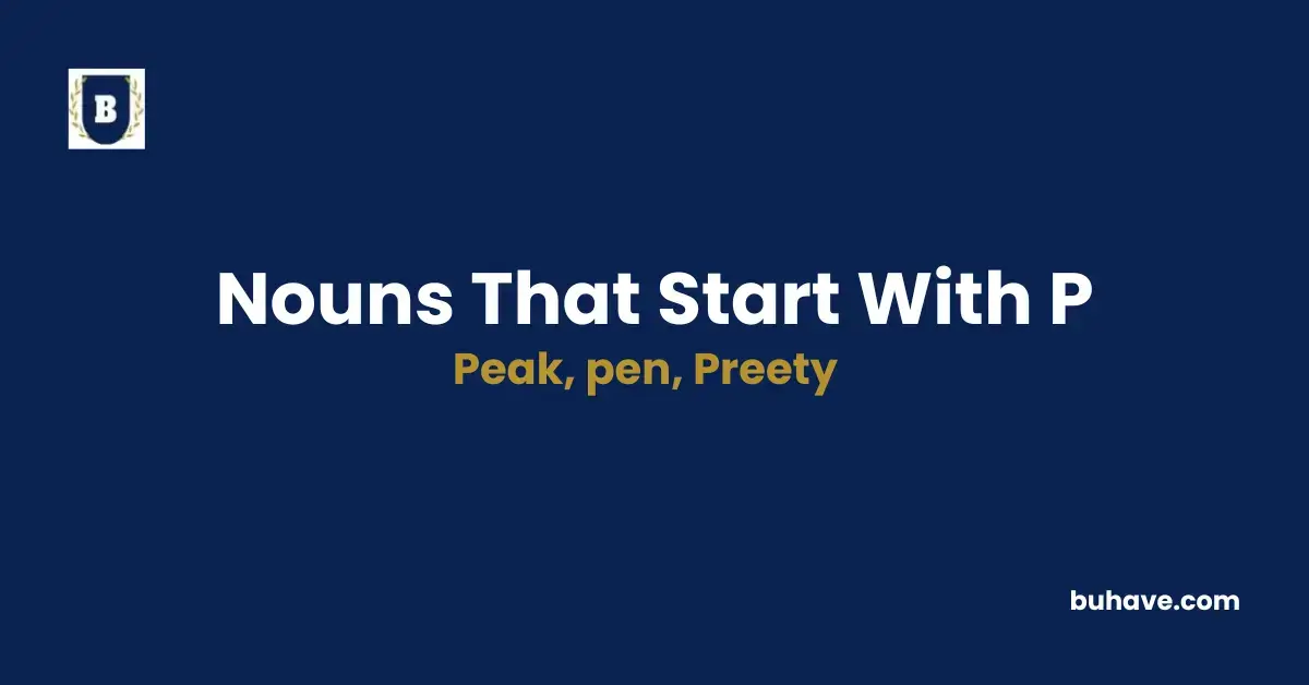 Nouns that start with p