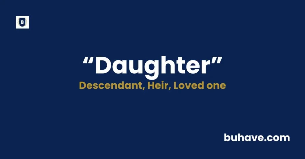 Daughter Meaning Definition Synonyms Antonyms