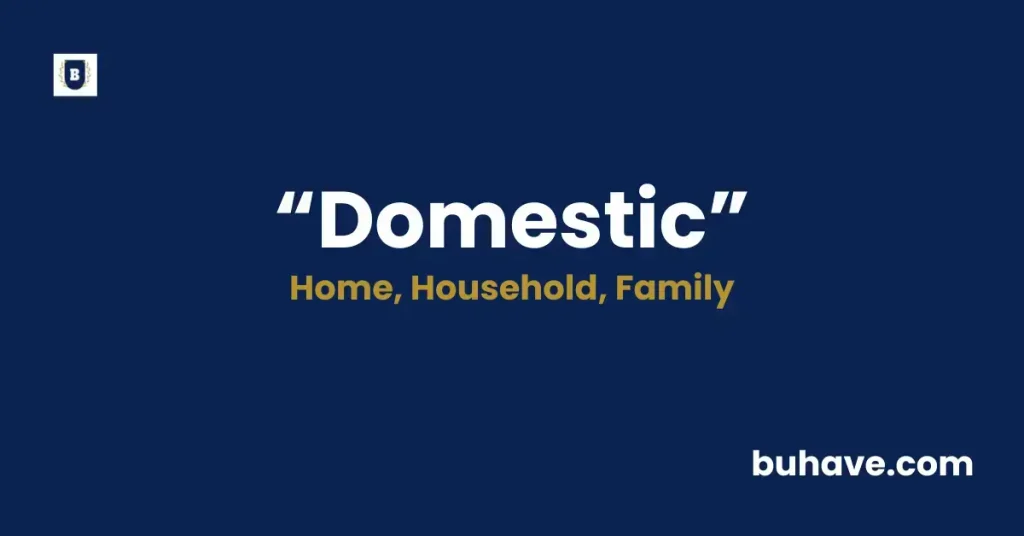 Domestic Meaning Definition Synonyms Antonyms