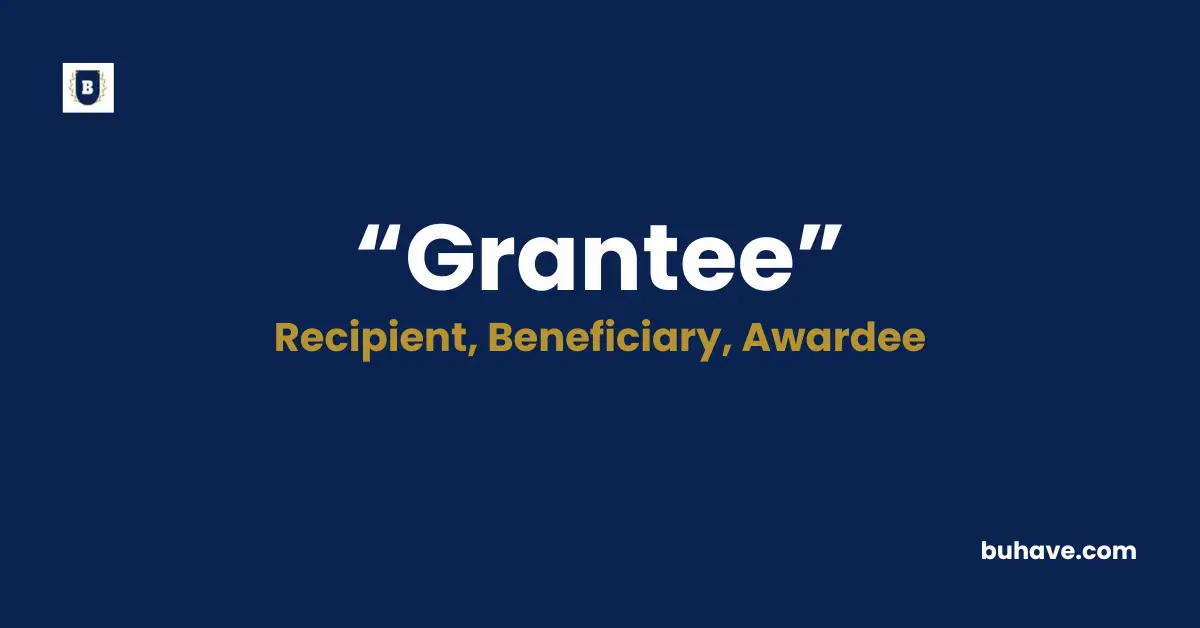 Grantee Meaning Definition Synonyms Antonyms