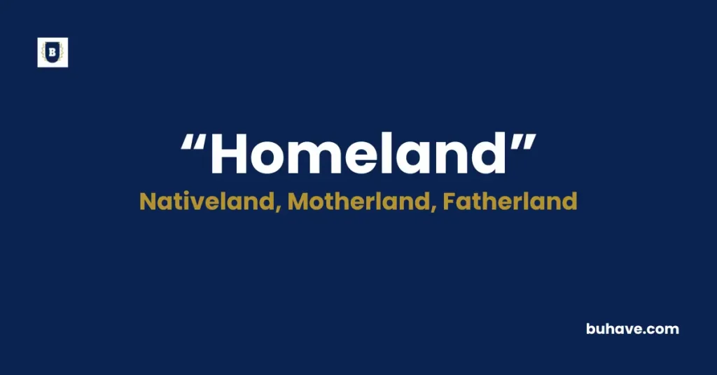 Homeland Meaning Definition Synonyms Antonyms