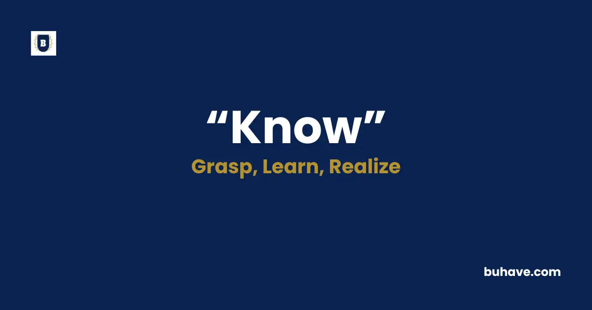 Know Meaning Definition Synonyms Antonyms