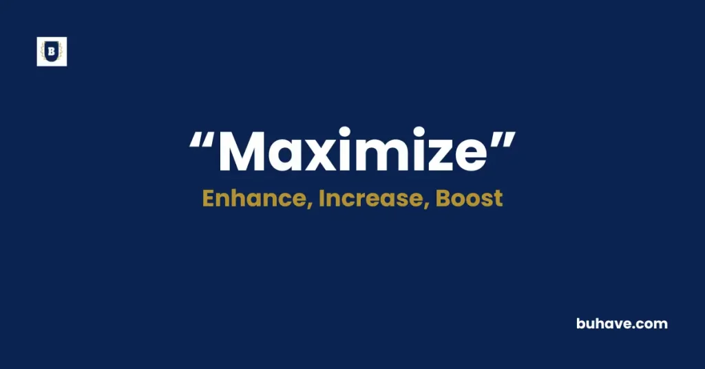Maximize Meaning Definition Synonyms Antonyms