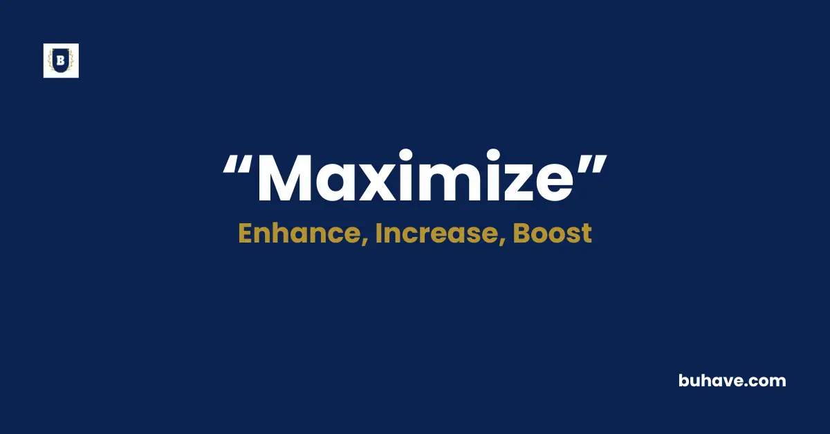Maximize Meaning Definition Synonyms Antonyms