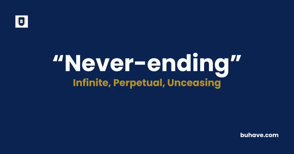 Never-ending Meaning Definition Synonyms Antonyms