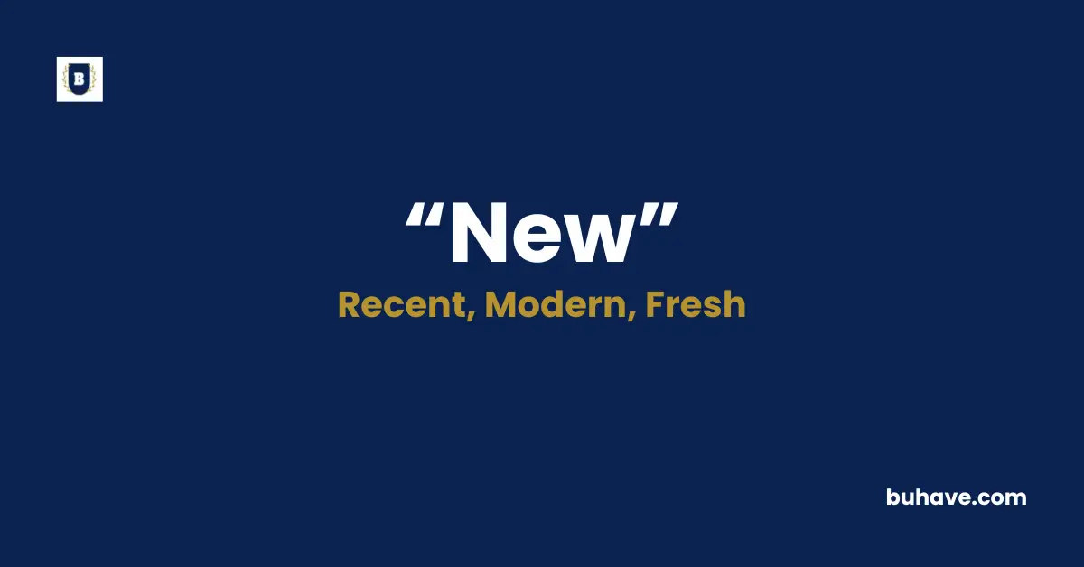 New Meaning Definition Synonyms Antonyms