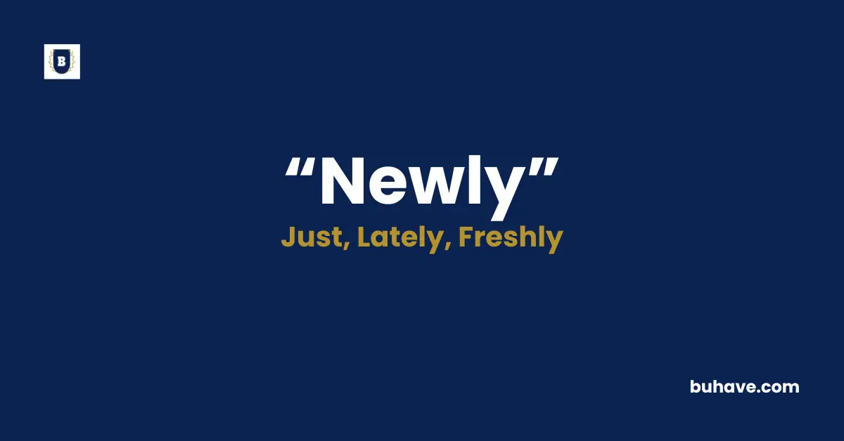 Newly Meaning Definition Synonyms Antonyms