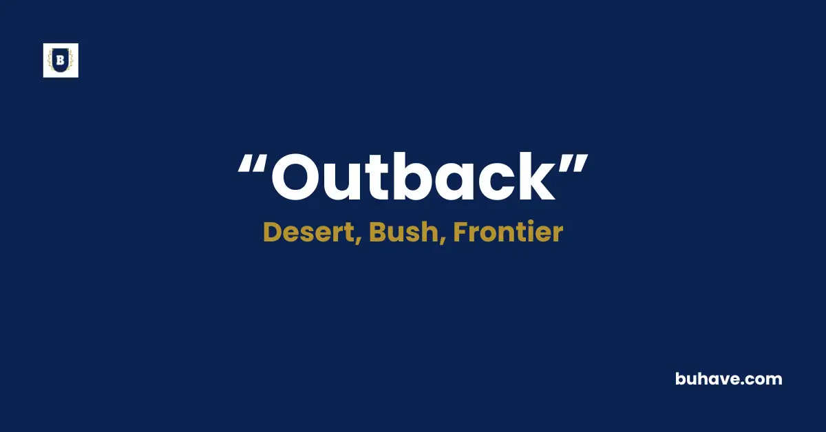 Outback Meaning Definition Synonyms Antonyms