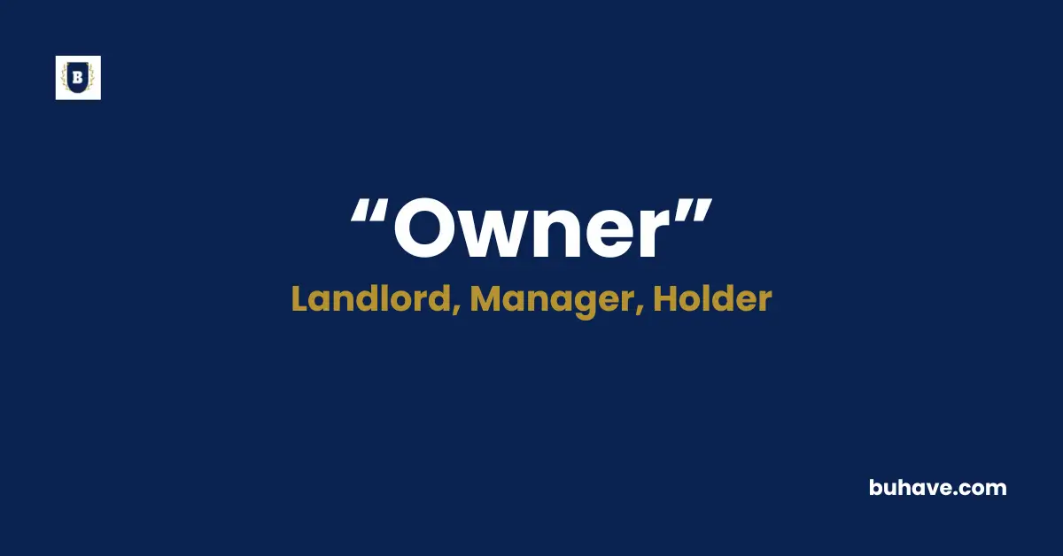 Owner Meaning Definition Synonyms Antonyms