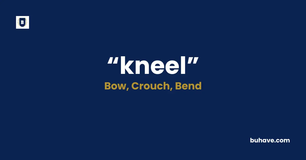 kneel Meaning Definition Synonyms Antonyms