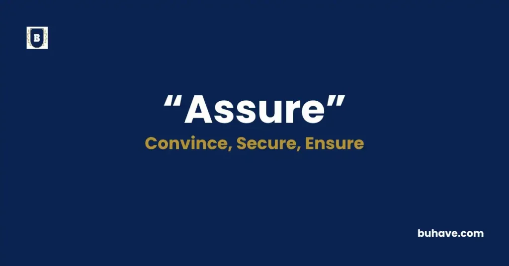 Assure - Meaning, Definition, Synonyms and Antonyms