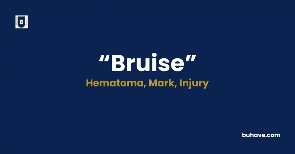 Bruise - Meaning, Definition, Synonyms and Antonyms