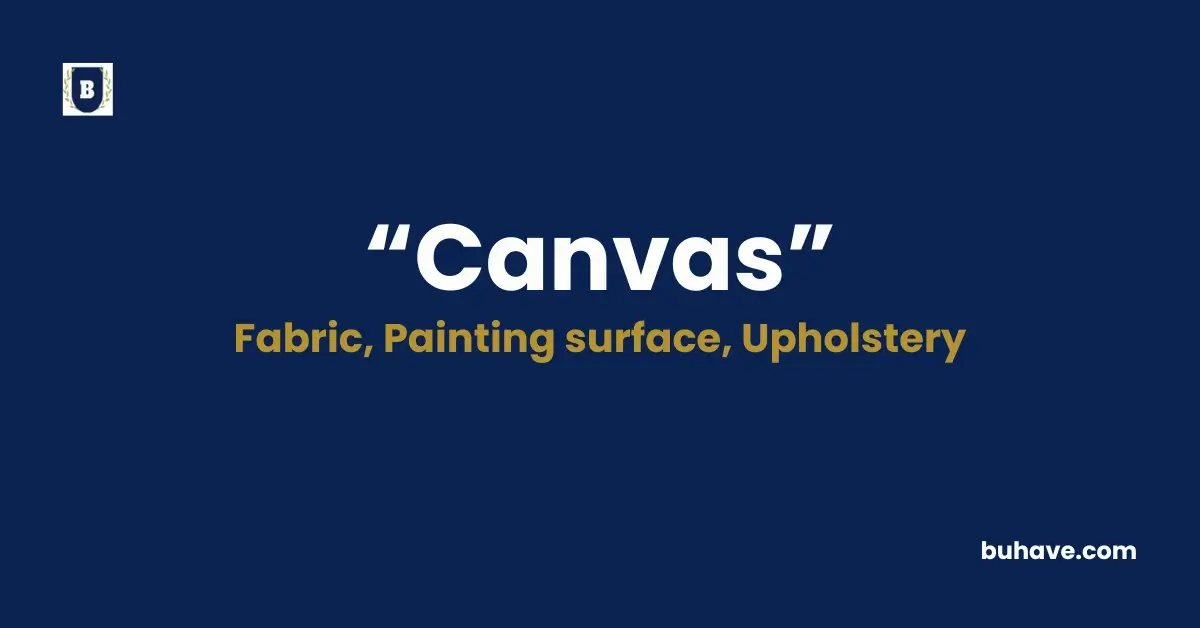 Canvas - Meaning, Definition, Synonyms, and Antonyms