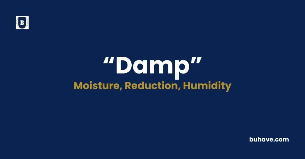 Damp - Meaning, Definition, Synonyms, and Antonyms