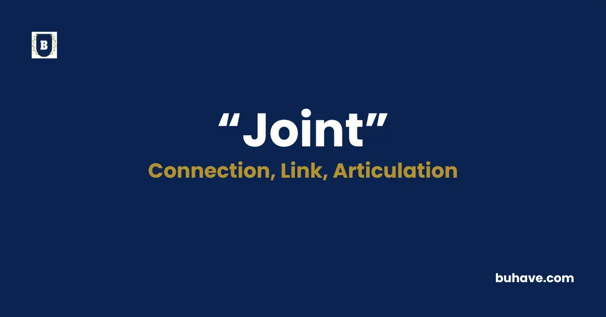 Joint - Meaning, Definition, Synonyms and Antonyms