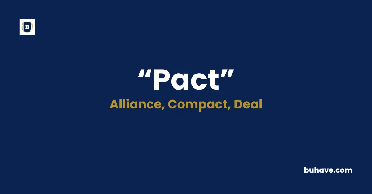 Pact Meaning Definition Synonyms Antonyms