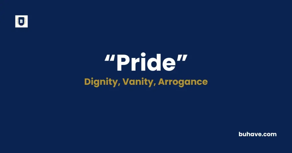 Pride Meaning, Definition, Synonyms, and Antonyms