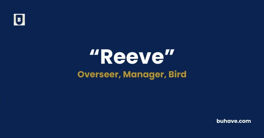 Reeve - Meaning, Definition, Synonyms and Antonyms