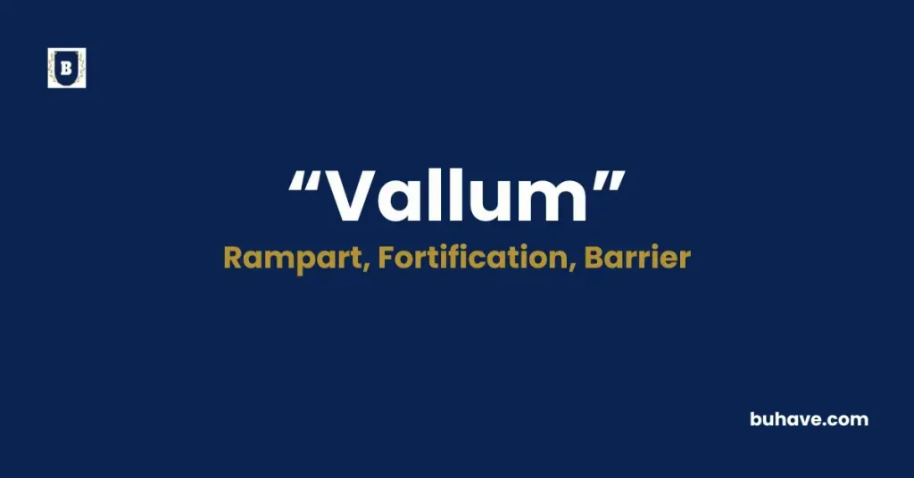 Vallum - Meaning, Definition, Synonyms and Antonyms