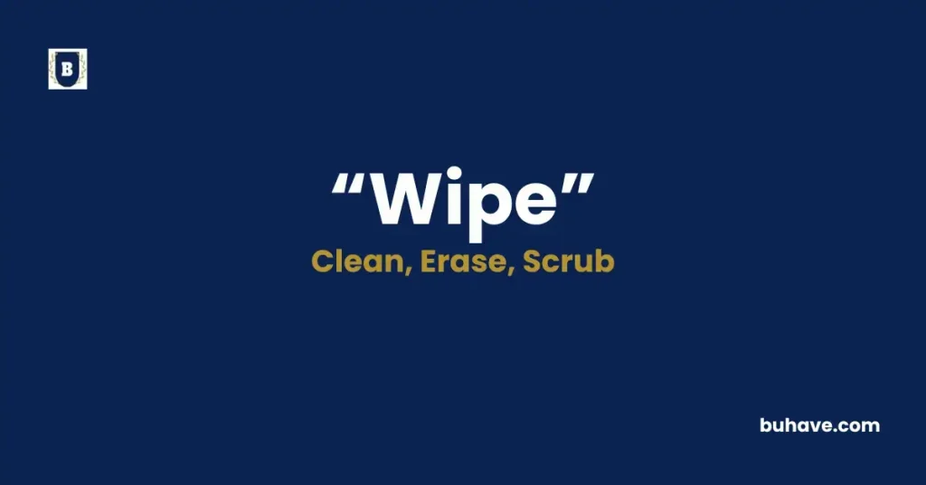 Wipe - Meaning, Definition, Synonyms and Antonyms