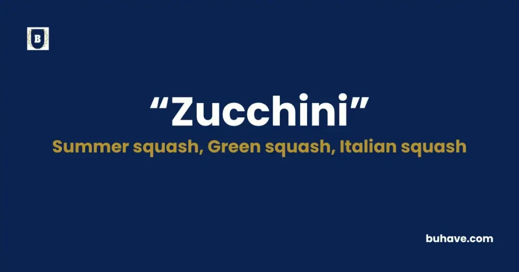 Zucchini - Meaning, Definition, Synonyms and Antonyms