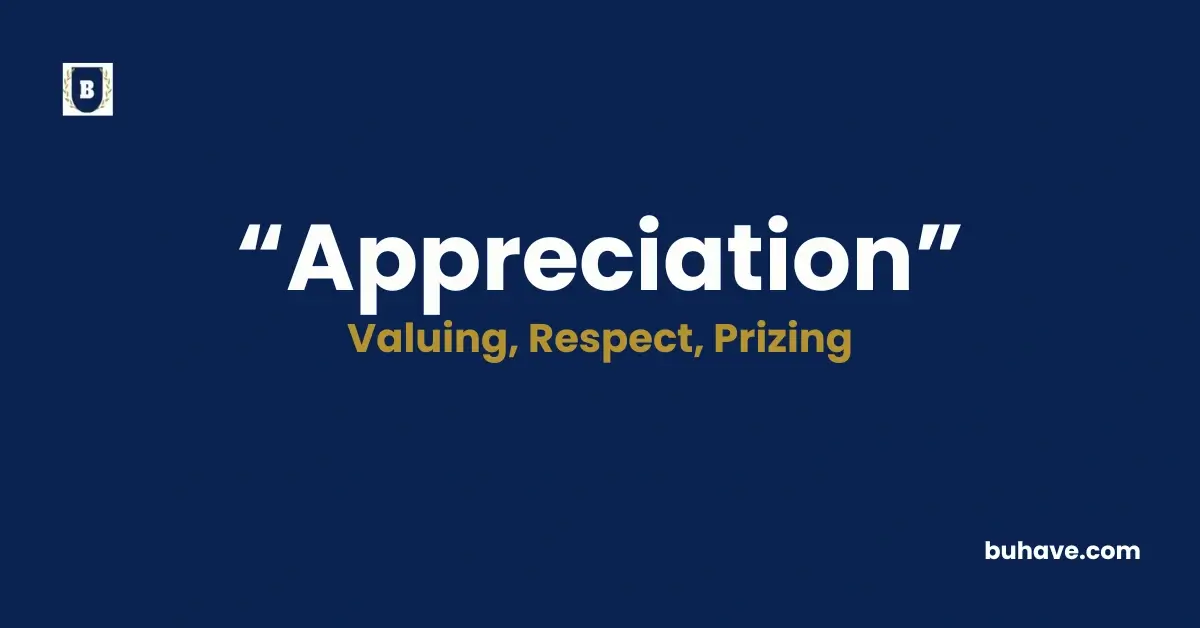 Appreciation - Meaning, Definition, Synonyms and Antonyms