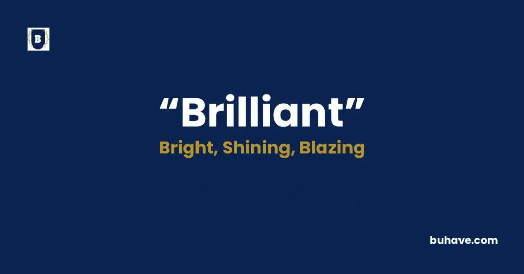 Brilliant - Meaning, Definition, Synonyms and Antonyms