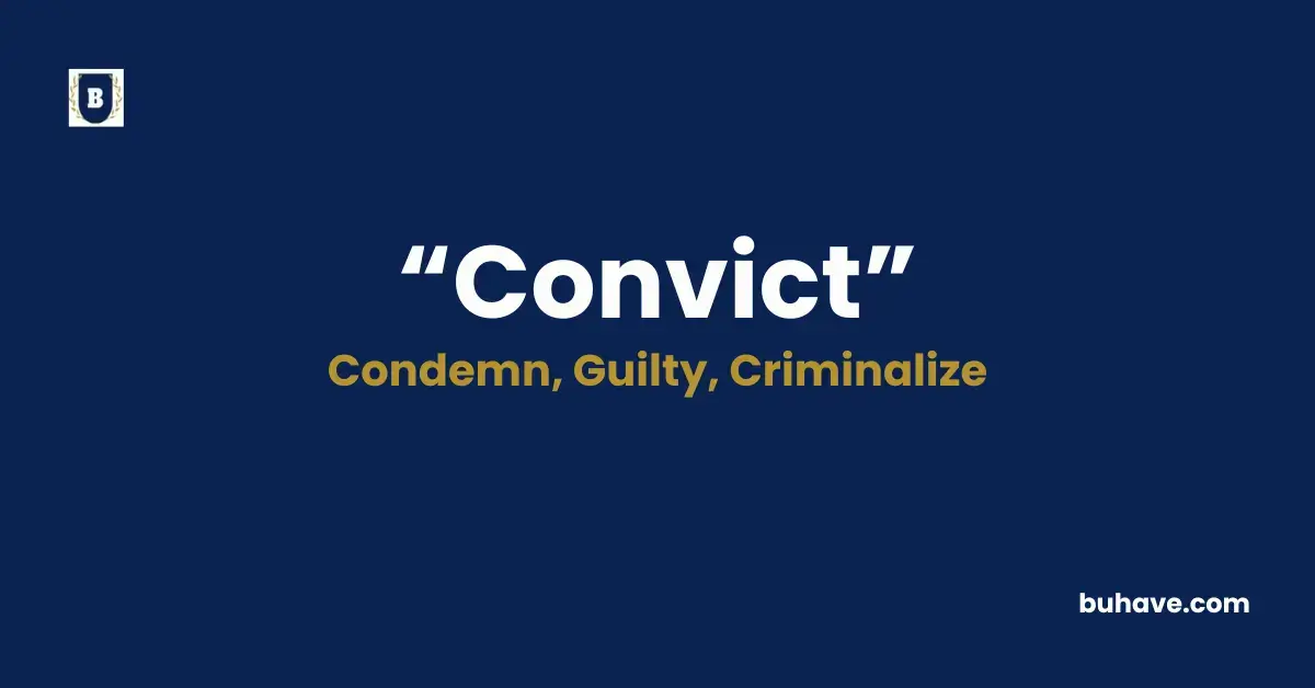 Convict - Meaning, Definition, Synonyms and Antonyms