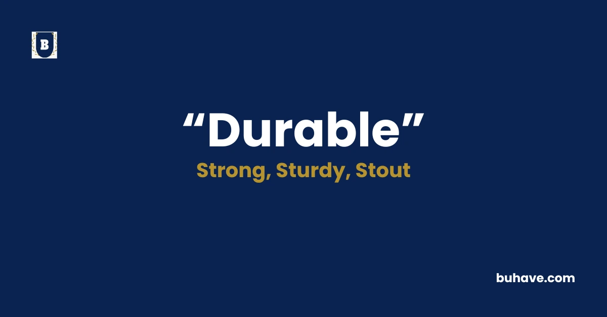 Durable - Meaning, Definition, Synonyms and Antonyms