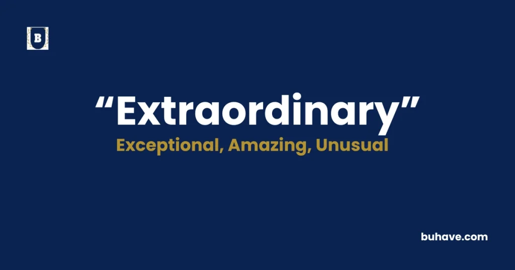 Extraordinary - Meaning, Definition, Synonyms and Antonyms