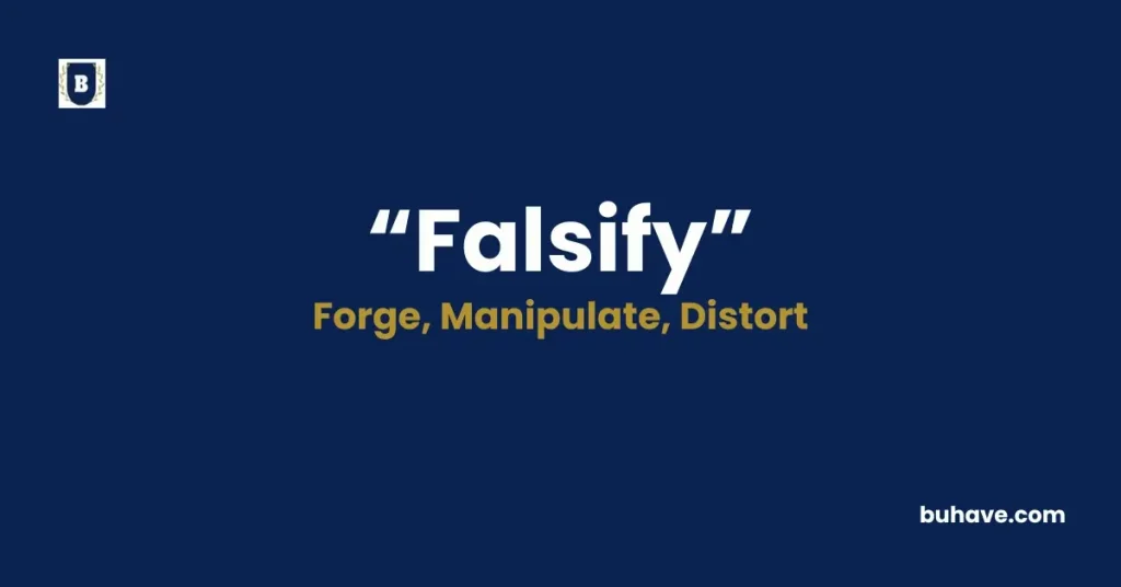 Falsify - Meaning, Definition, Synonyms and Antonyms