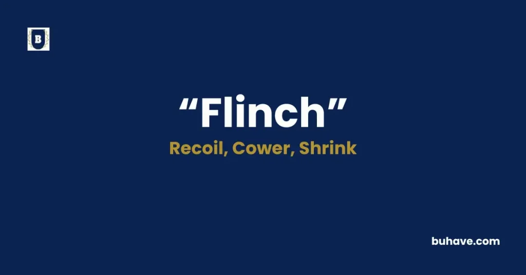 Flinch - Meaning, Definition, Synonyms and Antonyms