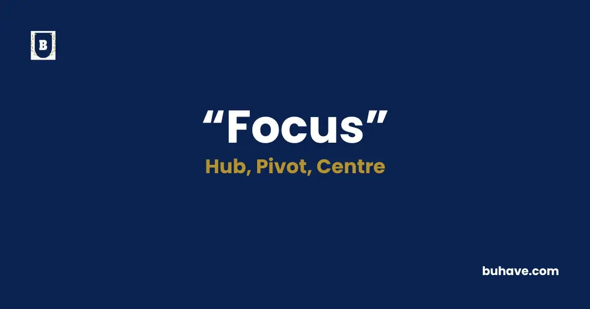 Focus -meaning, definition, synonyms, antonyms, (3) (1)