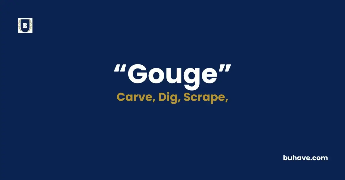 Gouge - Meaning, Definition, Synonyms and Antonyms