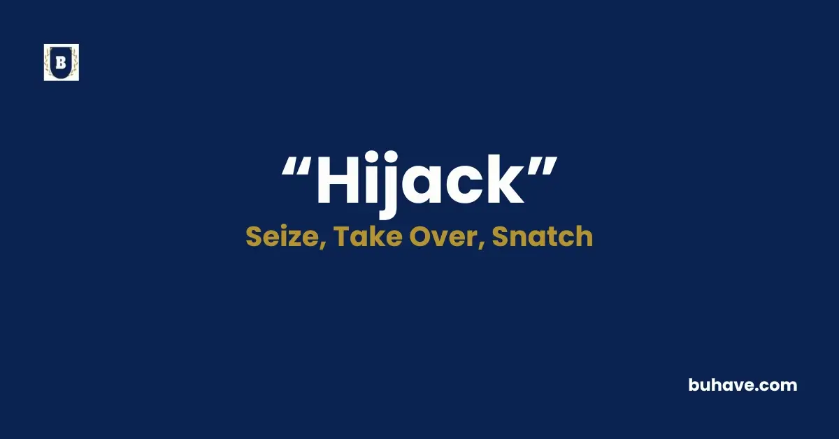 Hijack - Meaning, Definition, Synonyms and Antonyms