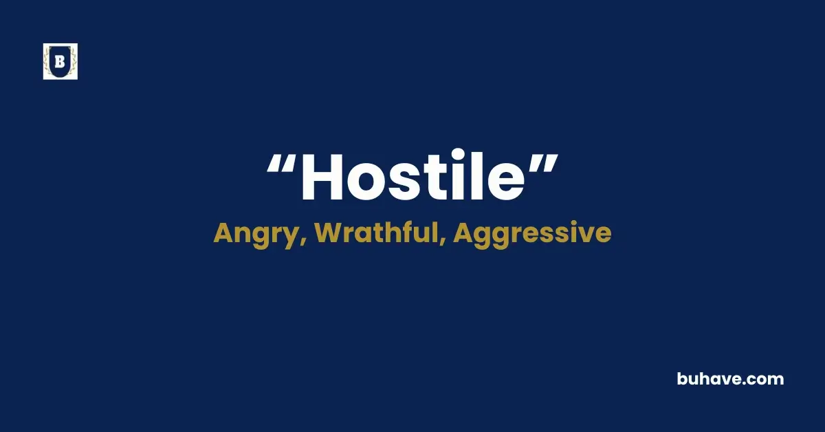 Hostile - Meaning, Definition, Synonyms and Antonyms