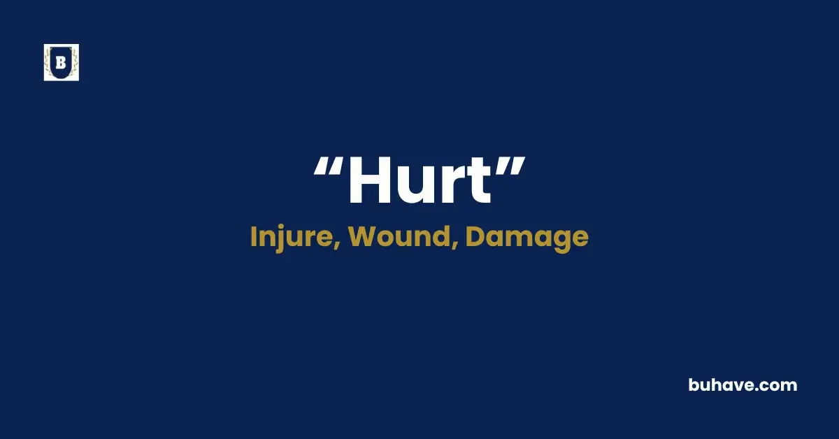 Hurt - Meaning, Definition, Synonyms and Antonyms