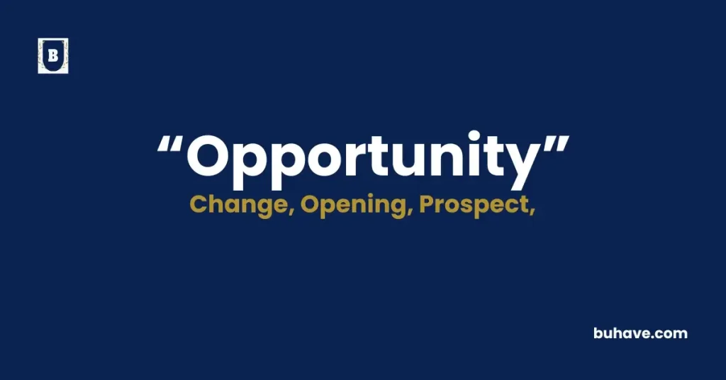 Opportunity- Meaning, Definition, Synonyms and Antonyms