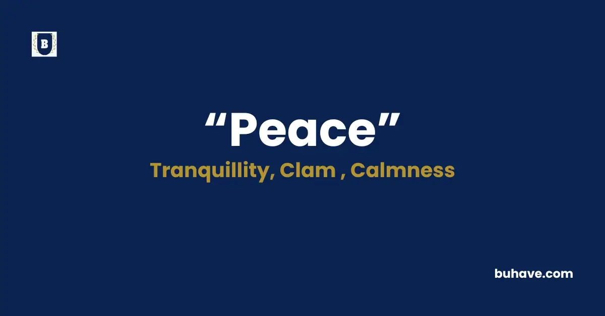 Peace Meaning, Definition, Synonyms and Antonyms