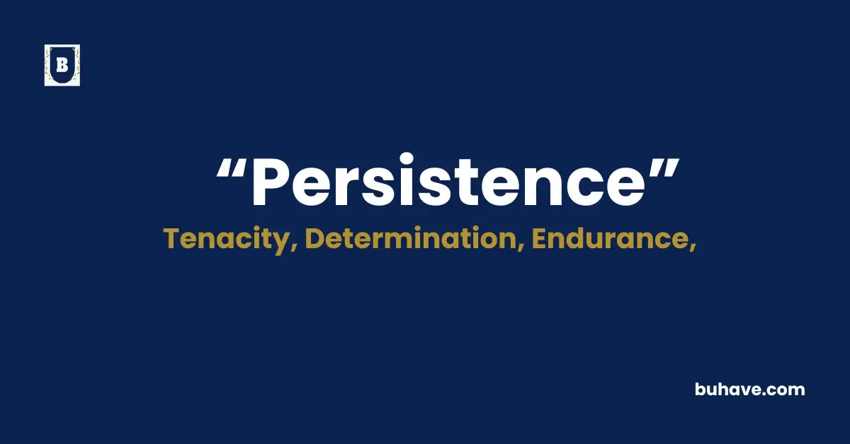Persistence- Meaning, Definition, Synonyms and Antonyms